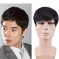 假发男士发块刘海短假发片假发真发男士补发头顶遮白发hair