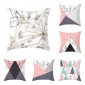 加密桃皮绒材质欧式美式几何风格抱枕套跨境平台货源T010
